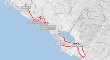 kaart-fietsen-hoogtepunten-balkan kaart-fietsen-hoogtepunten-balkan
