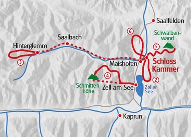 Wandern Karte Eurohike Panoramawandern Pinzgau - Schloss Kammer