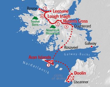 Hiking Ireland's Western Way map