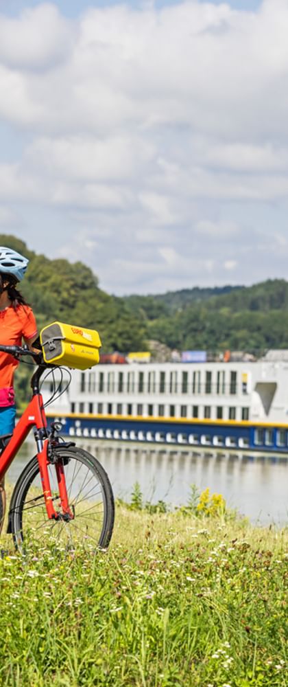 Danube cycle path banks