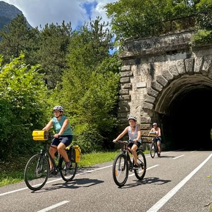 Family cycle path from Tarvisio to Udine through tunnels