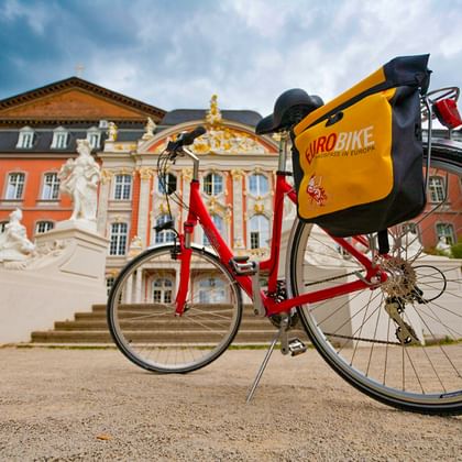 Trekking bike close up in Trier