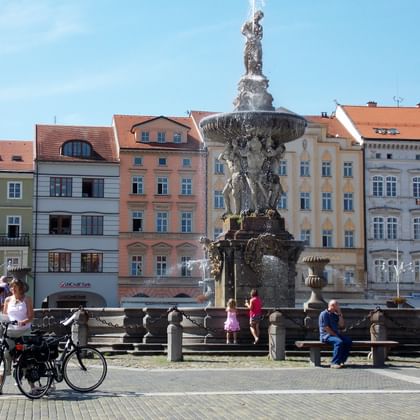 Samson Fountain in Budweis
