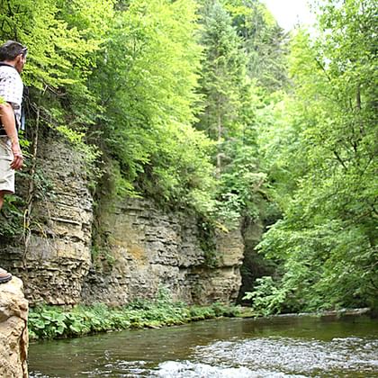 Hiker on the Schluchtensteig