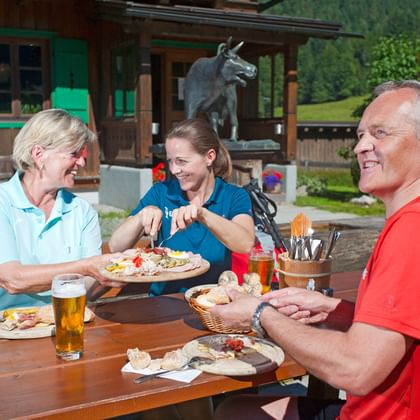 Hiking snack at the Blaa Alm