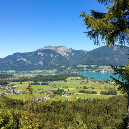 Panorama view on Lake Wolfgangsee