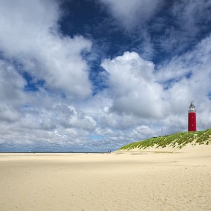 Texel, vuurtoren, strand, waddeneilanden, Nederland