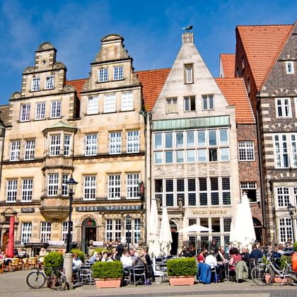 Beautiful house facades in Bremen