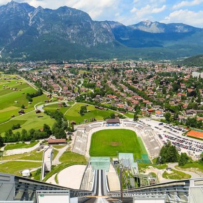 Garmisch Partenkirchen, Beieren, Duitsland, skischans